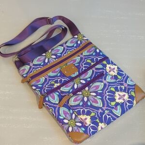 Floral Purple‎ Crossbody Bag